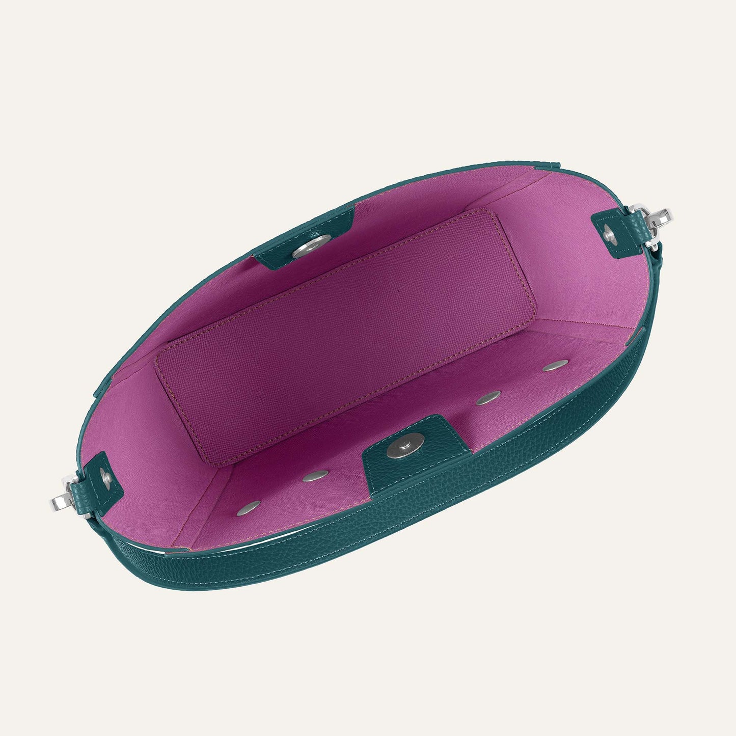 Mini S | Teal with Silver hardware