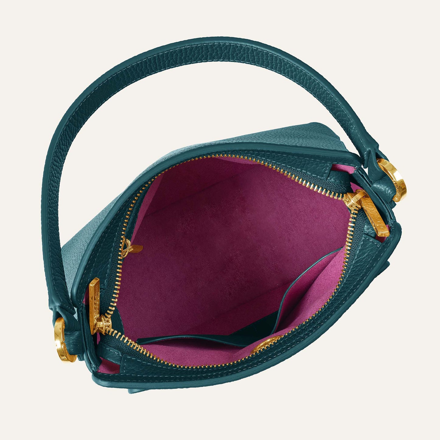 Rosa Handbag | Teal with Gold hardware