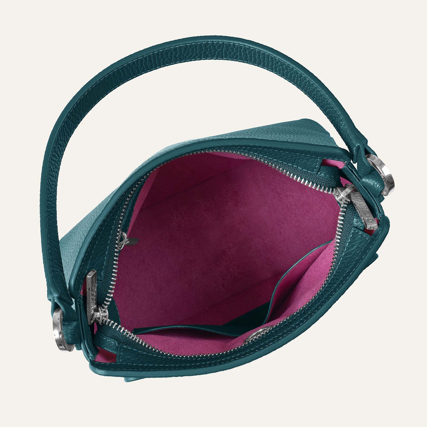 Rosa Handbag | Teal with Silver hardware