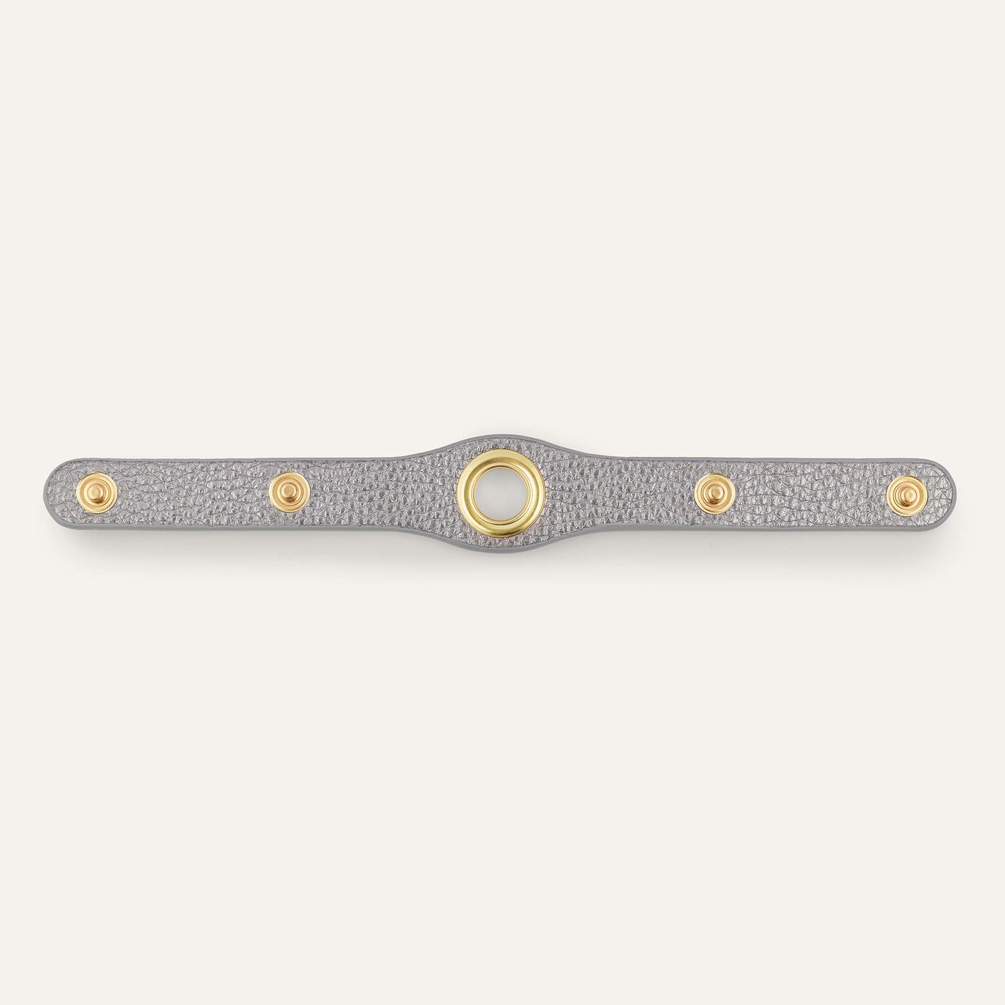 Deco Stud | Titanium with Gold hardware