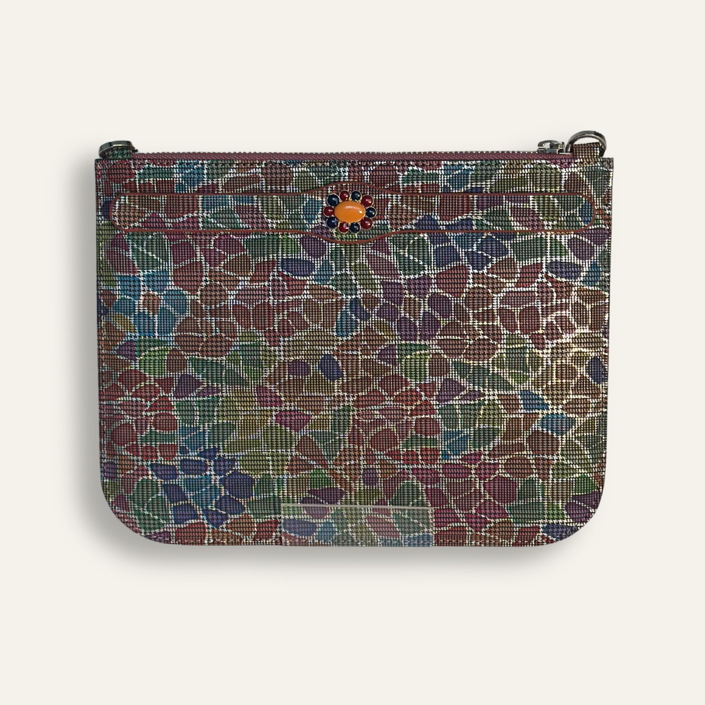 Preloved Ivy Clutch | Kaleidoscope with Silver hardware