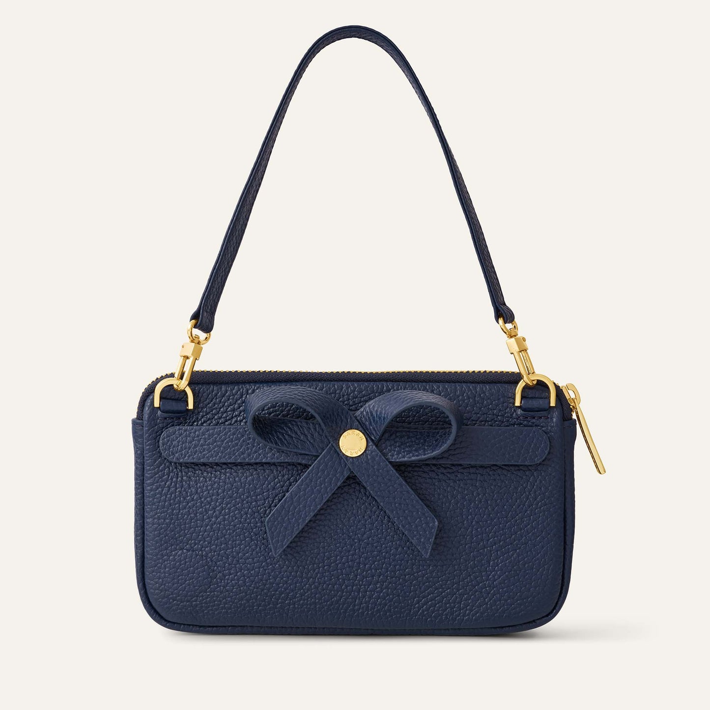 Complimentary Bag | Yellow Exotic Navy with Gold hardware