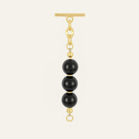 Black Sarah Haran Beaded Tassel with Gold hardware