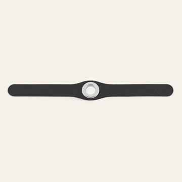Black Sarah Haran Deco Stud with Silver hardware front