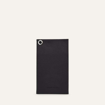 Black Sarah Haran Primrose Glasses Or Phone Pouch Silver Front