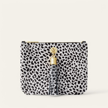 Ivy Clutch Bag | Dalmatian with Gold hardware