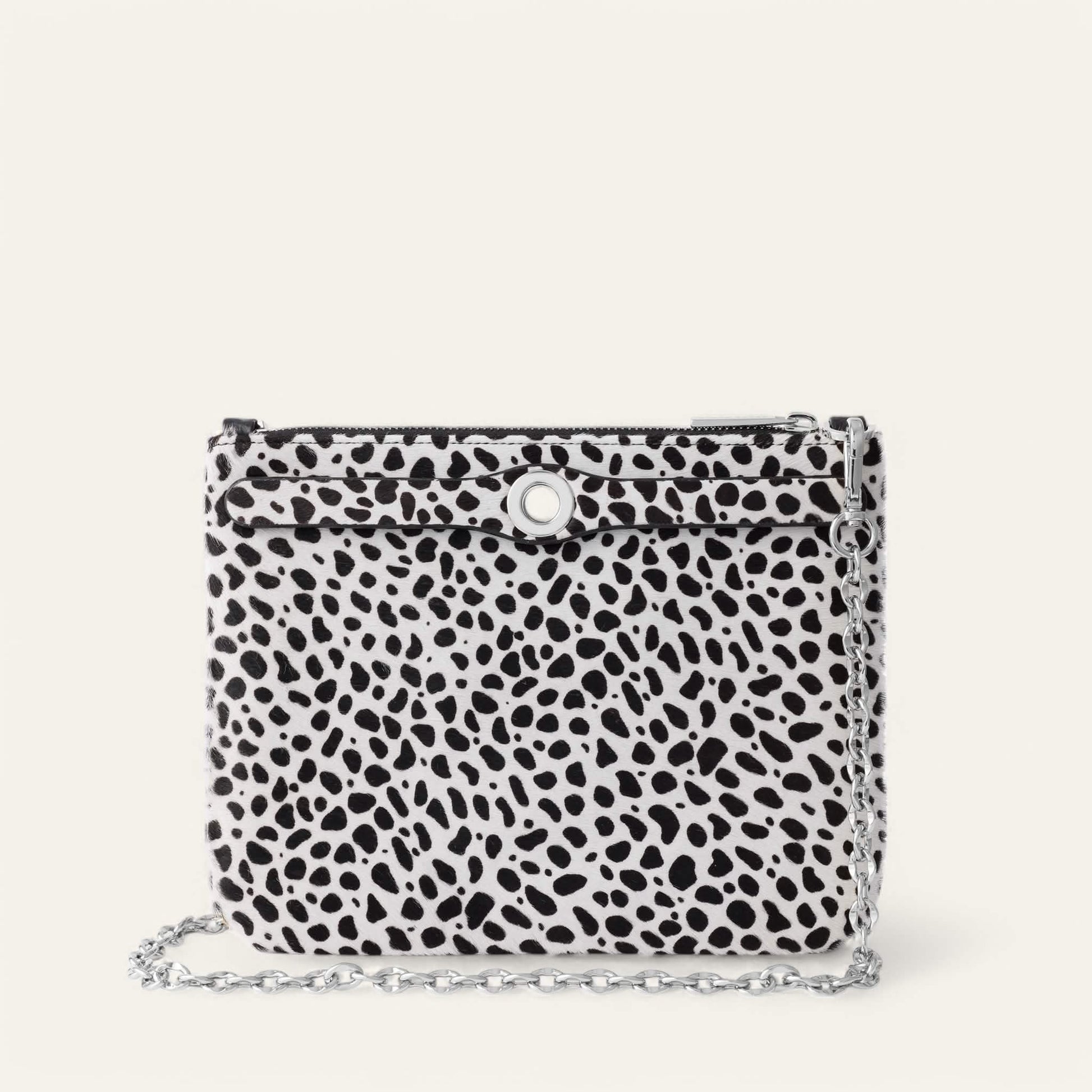 Dalmatian Spot Sarah Haran Ivy with Silver hardware back