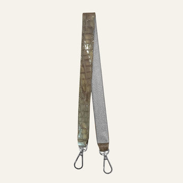 Grabette Handle | Flint Patent with Silver hardware