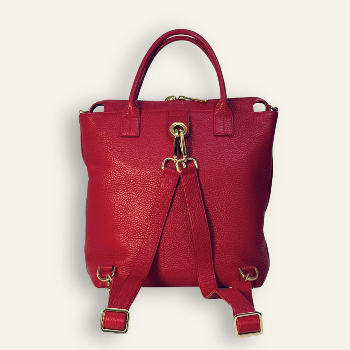 Preloved Poppy Mini Backpack | Lipstick with Gold hardware