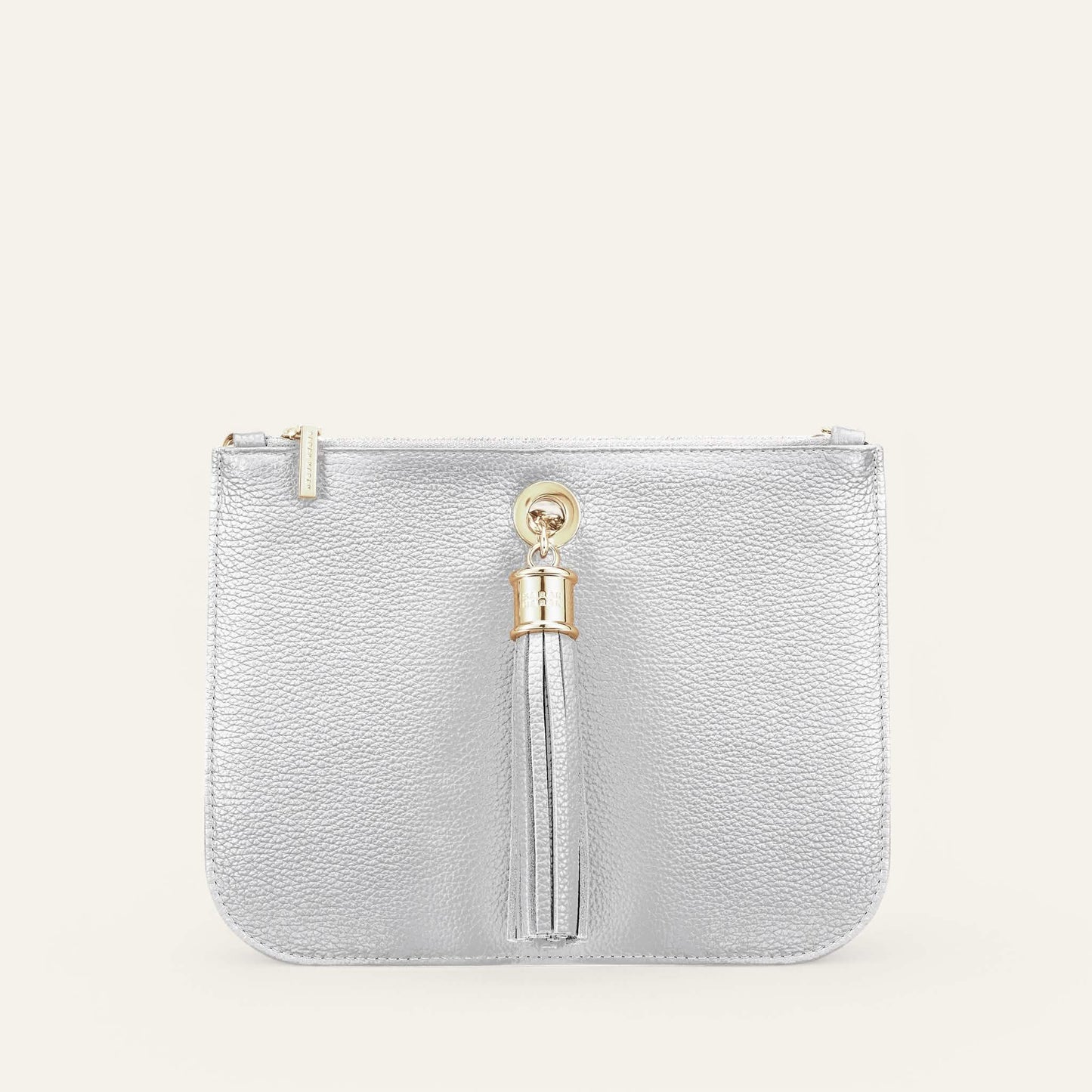 Soft Metallic Silver Sarah Haran Ivy with Silver hardware front