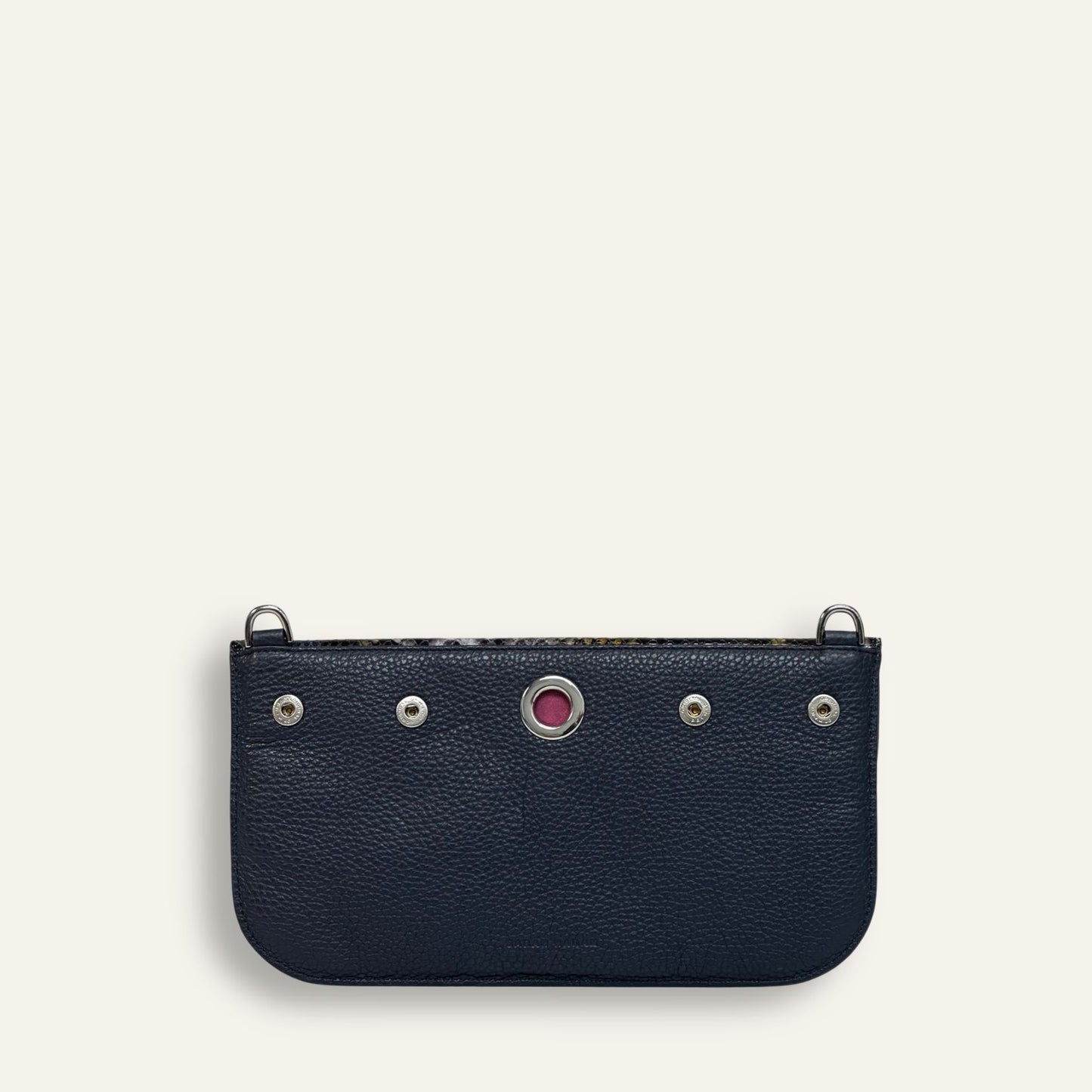 Preloved Violet | Navy Yellow Exotic with Silver hardware