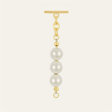 Pearl Sarah Haran Beaded Tassel with Gold hardware