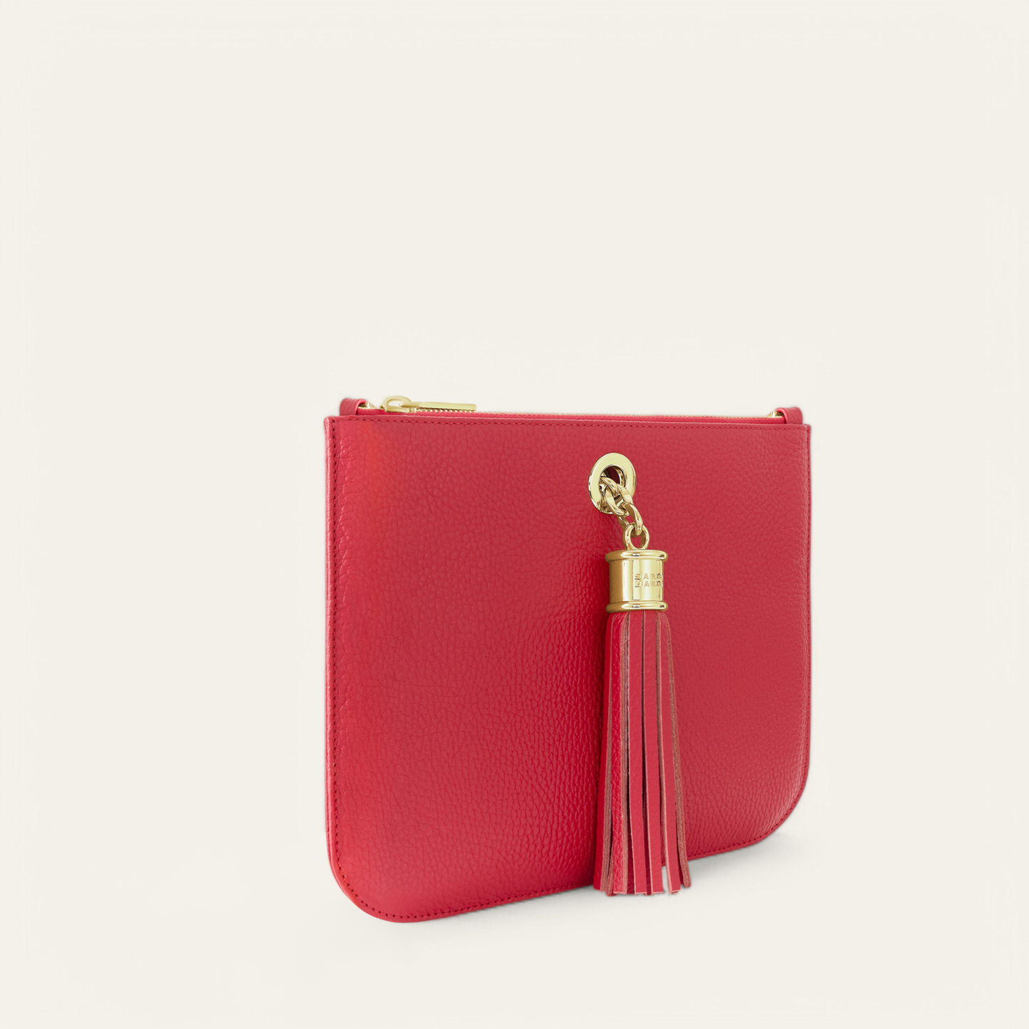 Ivy Clutch Bag | Pillarbox Red with Gold hardware