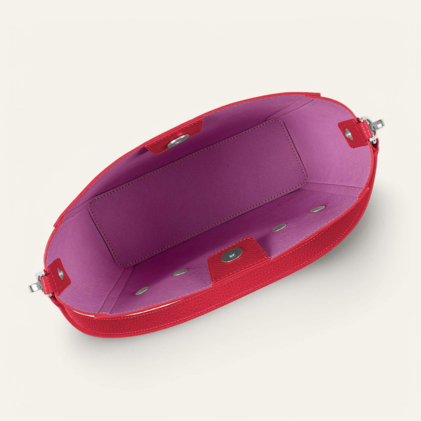 Mini S | Pillarbox Red with Silver hardware