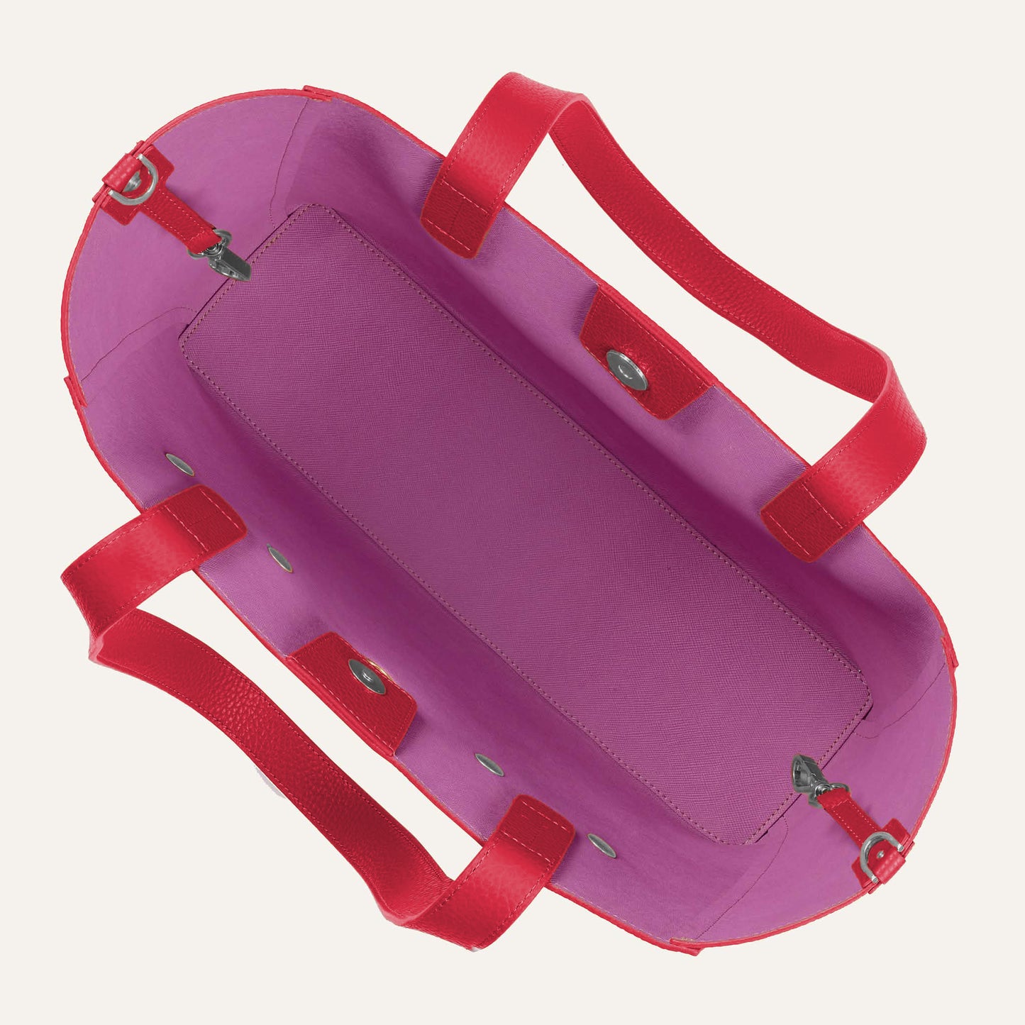 Sarah Tote | Pillarbox Red with Silver hardware