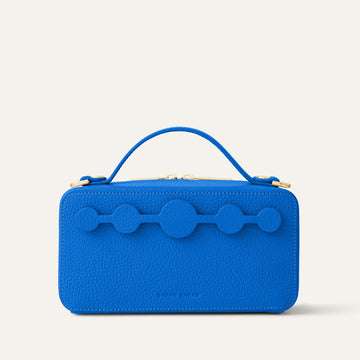 Marie Handbag | Sapphire with Gold hardware