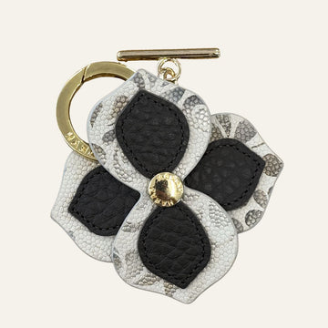Fleur Tassel Charm | Conker Bicouture & Paisley Butter with Gold hardware