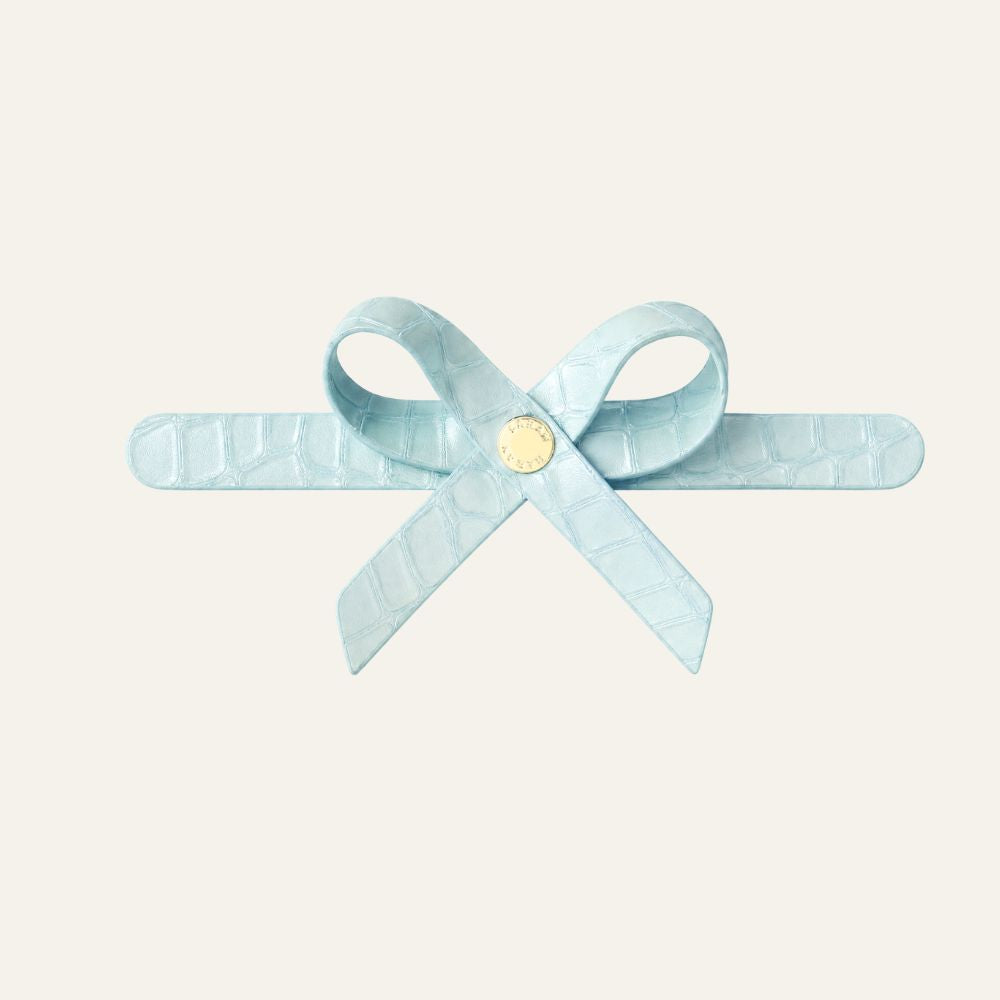 Petite Bow Mini | Blue Mist with Gold hardware
