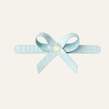 Petite Bow Mini | Blue Mist with Gold hardware