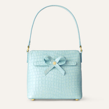 Rosa Handbag | Blue Mist with Gold hardware