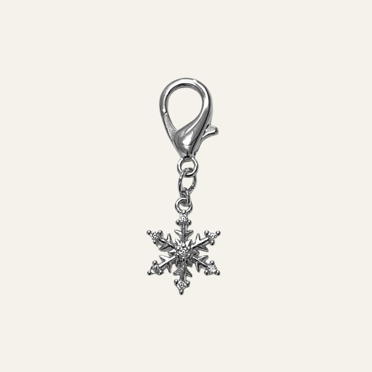 Snowflake Charm | Snowflake with Silver hardware