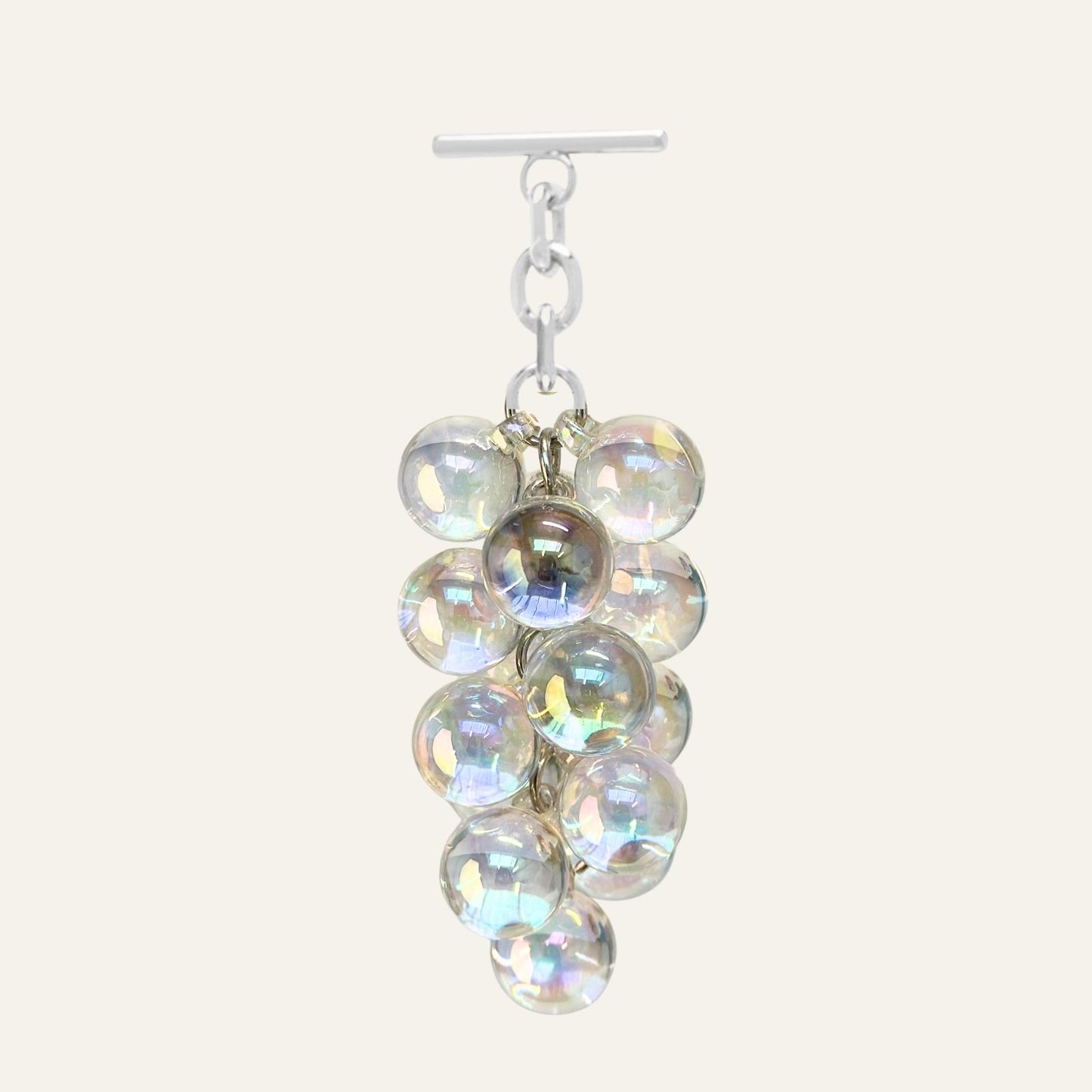Droplet Tassel | Clear with Silver hardware
