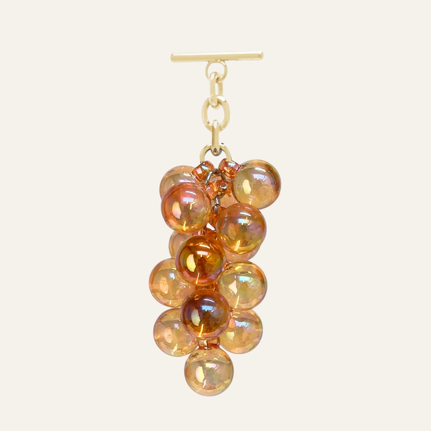 Droplet Tassel | Orange with Gold hardware