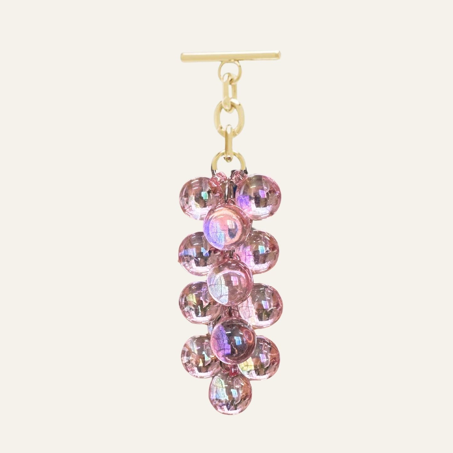 Droplet Tassel | Pink with Gold hardware