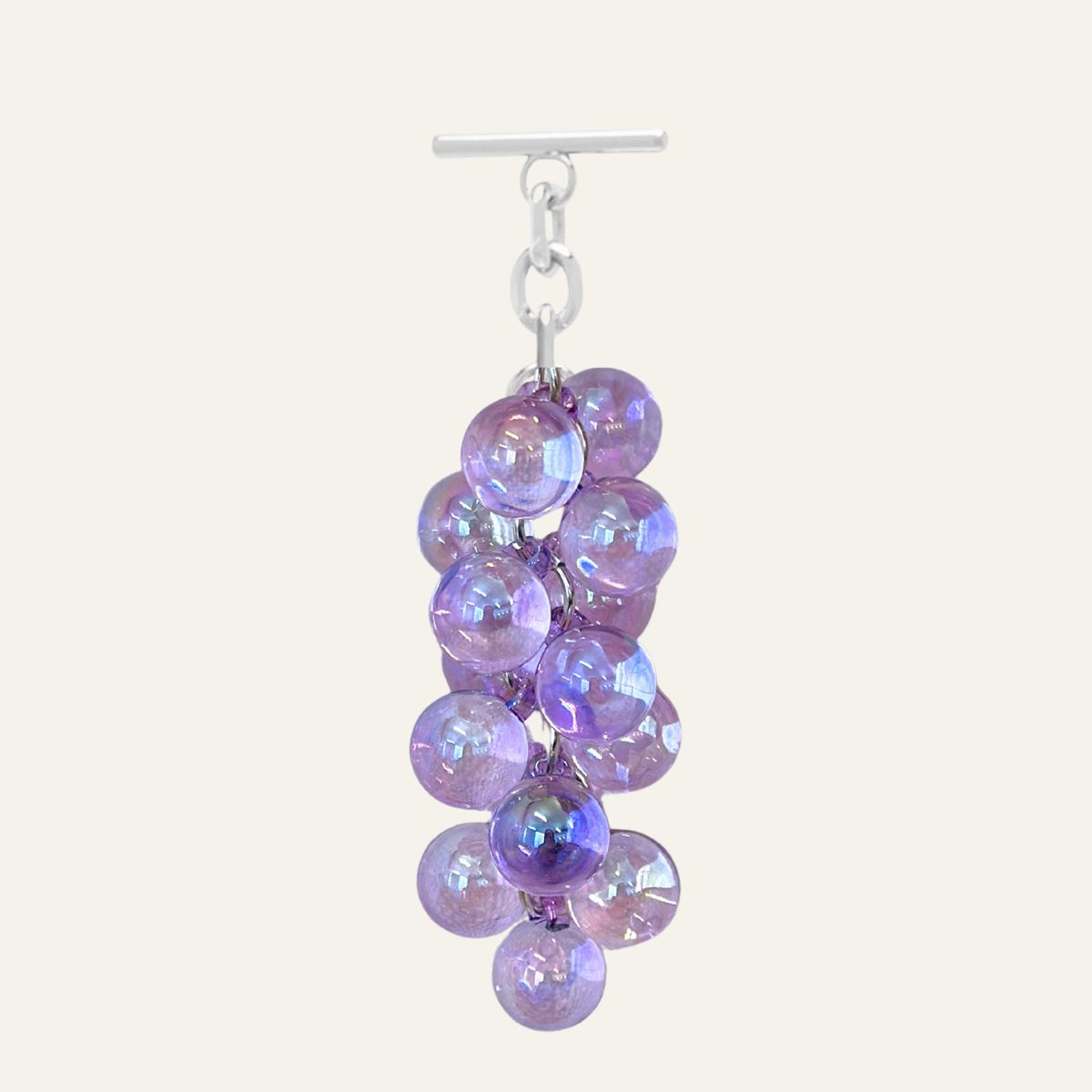 Droplet Tassel | Purple with Silver hardware
