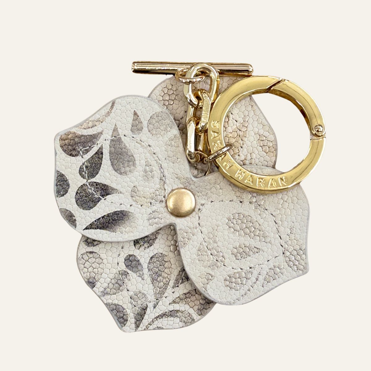 Fleur Tassel Charm | Gold & Paisley Butter with Gold hardware