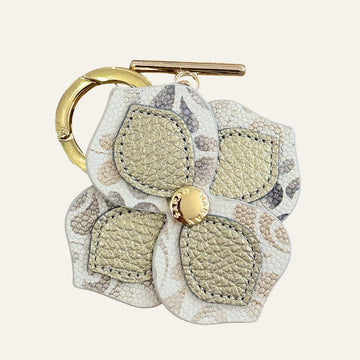 Fleur Tassel Charm | Gold & Paisley Butter with Gold hardware