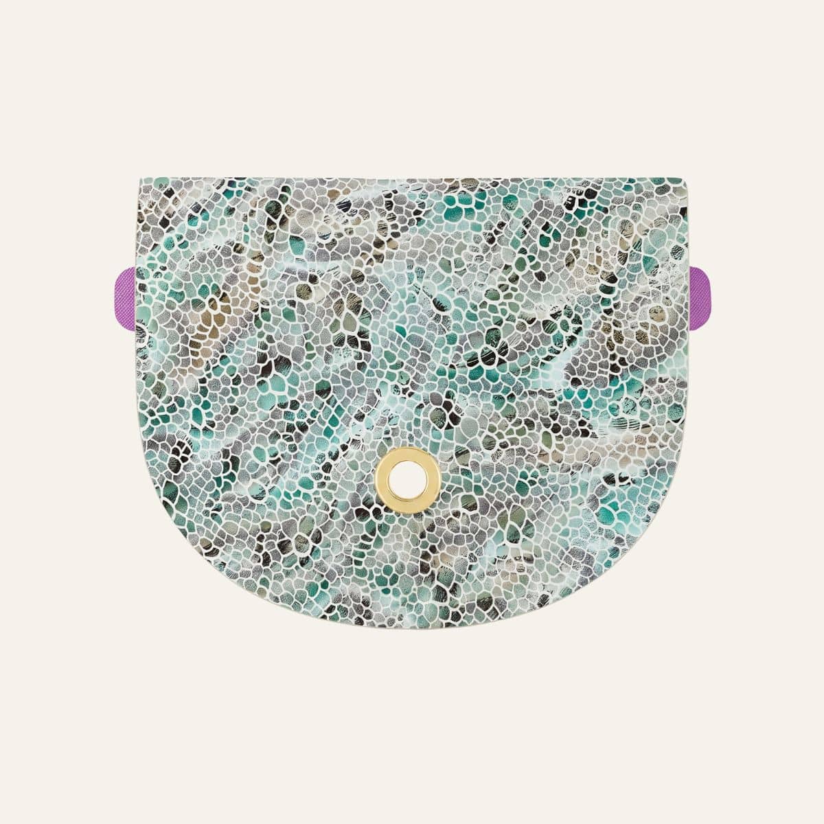 Flap Universal | Green Mosaic with Gold hardware