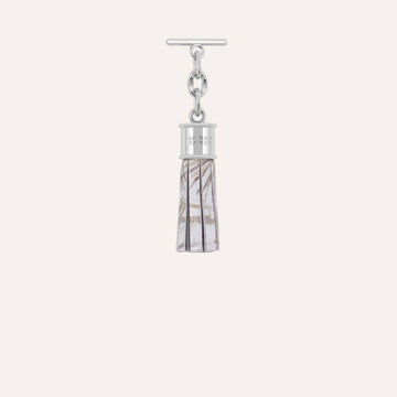 Capsule Tassel Mini | Palms with Silver hardware