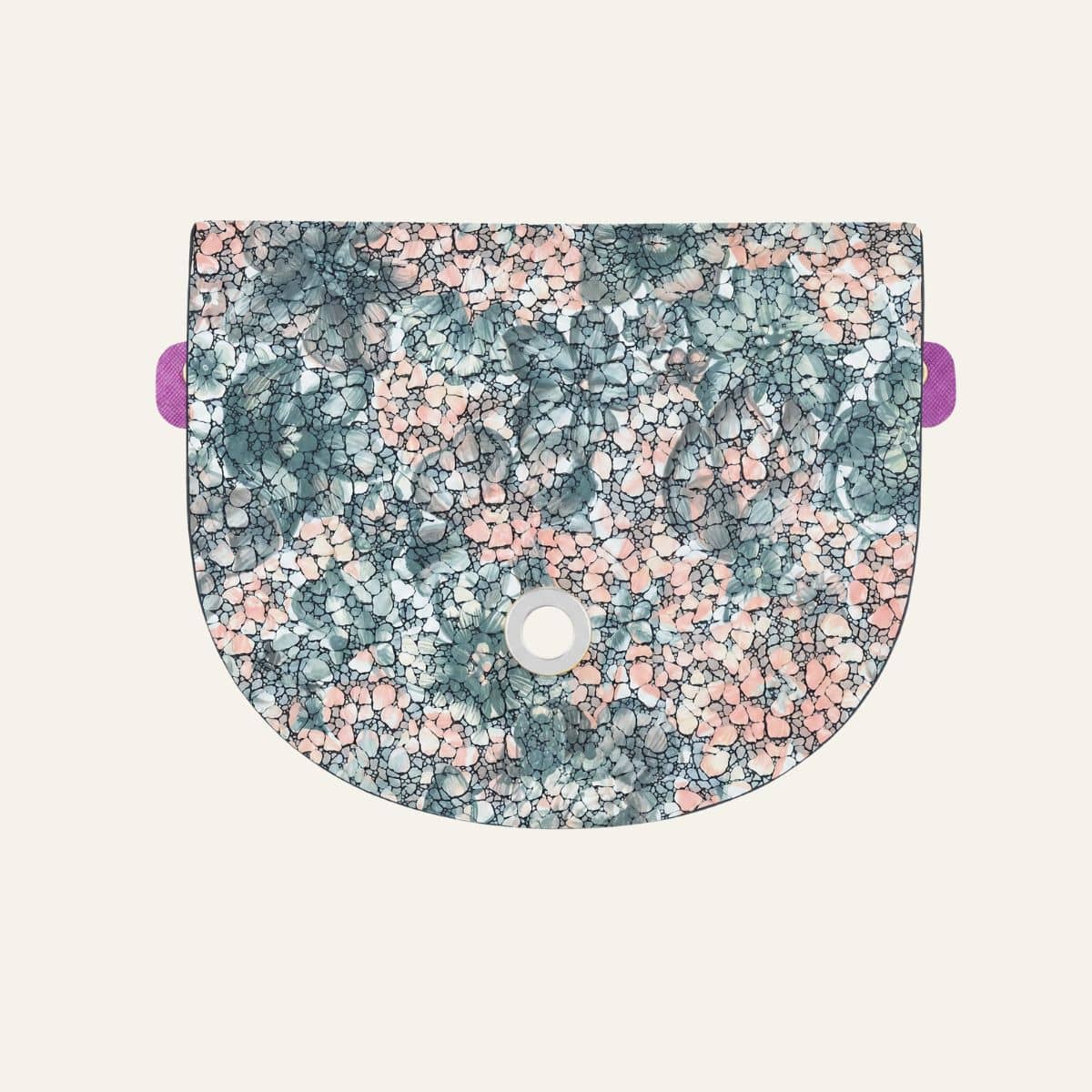 Flap Universal | Peach Mosaic with Silver hardware