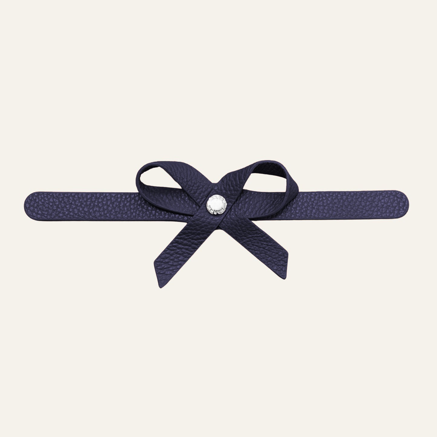 Petite Bow Classic | Navy with Silver hardware