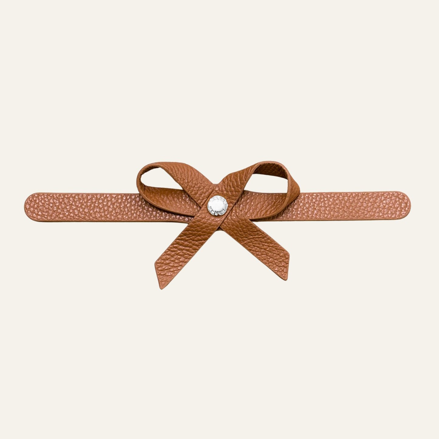 Petite Bow Classic | Tan with Silver hardware