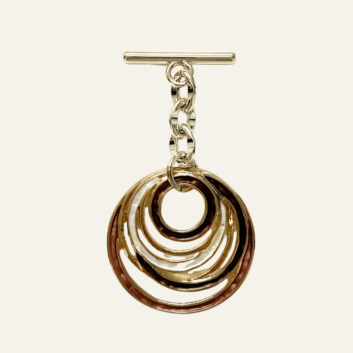 Swirl Tassel | Chocolate Mix with Gold hardware