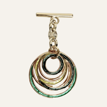 Swirl Tassel | Green Mix with Gold hardware