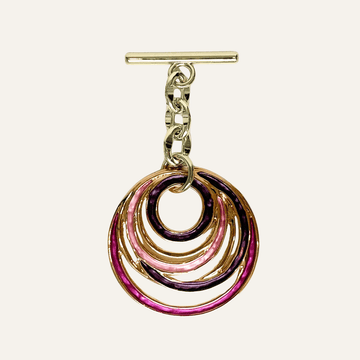 Swirl Tassel | Pink Mix with Gold hardware