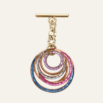 Swirl Tassel | Rainbow Mix with Gold hardware
