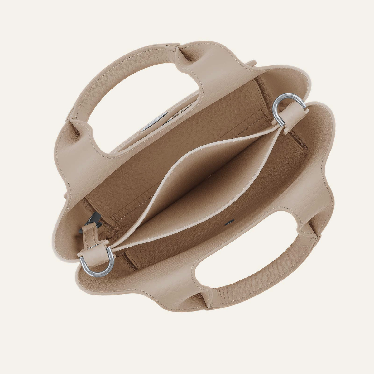 Tansy Mini | Nude with Silver hardware