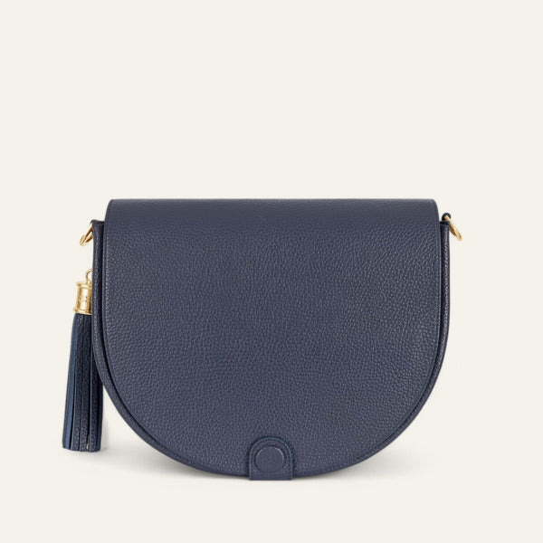 Space Sarah Haran Luna Satchel with Gold hardware front