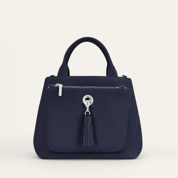 Space Sarah Haran Mini D Tote with Silver hardware front