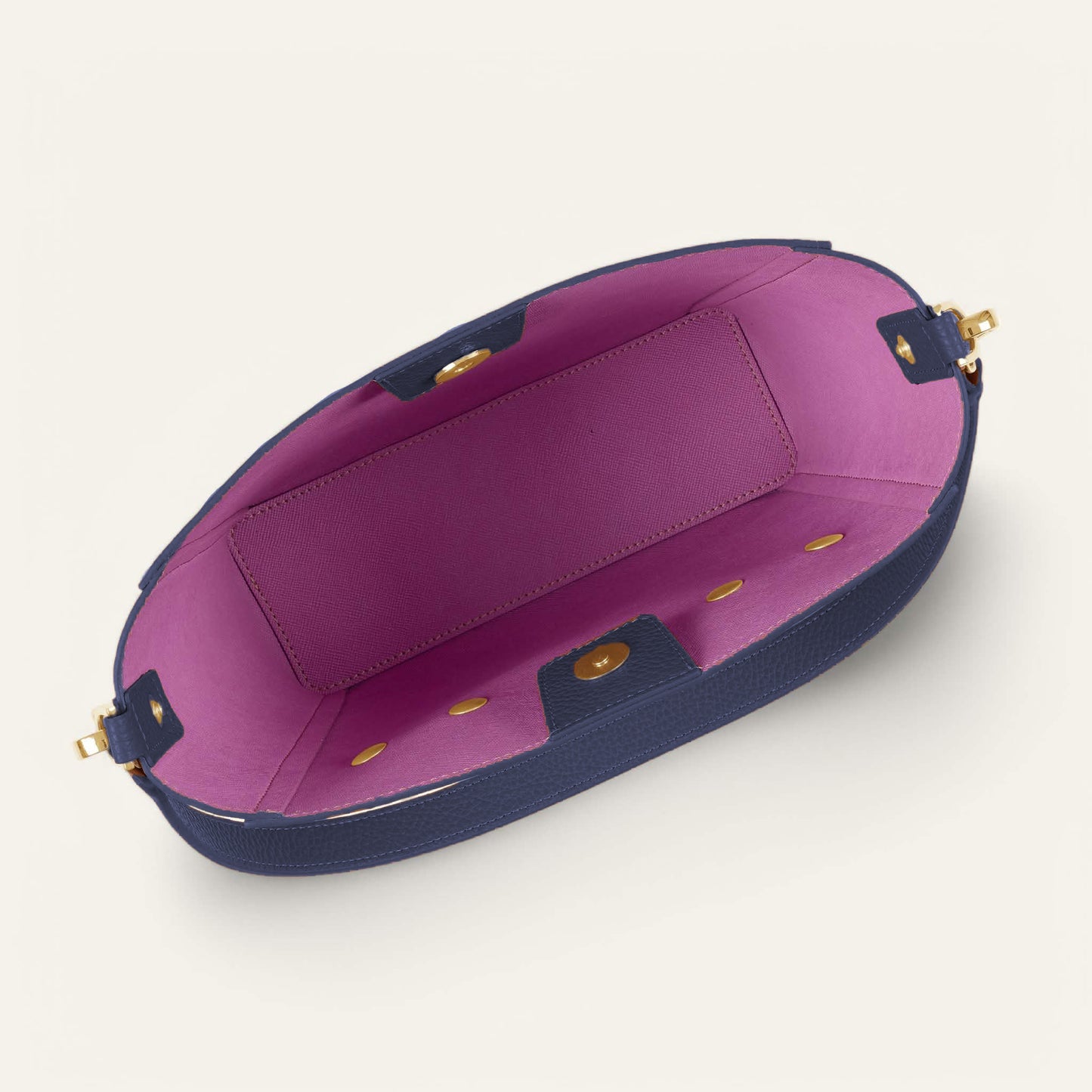 Mini S | Navy with Gold hardware