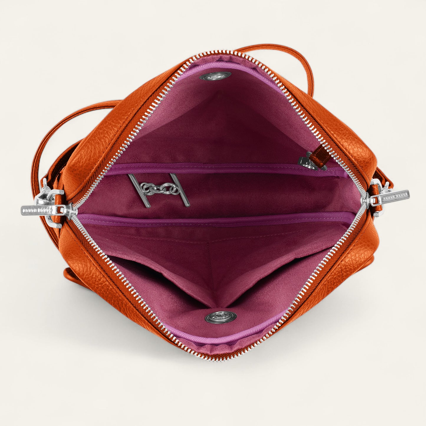 Mia Crossbody | Tangerine with Silver hardware