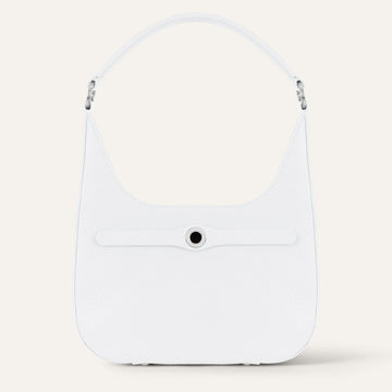 Florence Shoulder Bag | White with Silver hardware