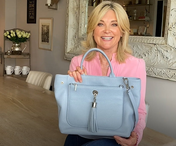 The SHcoop-Meet Anthea Turner-Sarah Haran Luxury Italian Leather Handbags