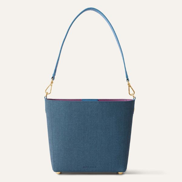 Mini S | Blue Denim Retro Blue with Gold hardware