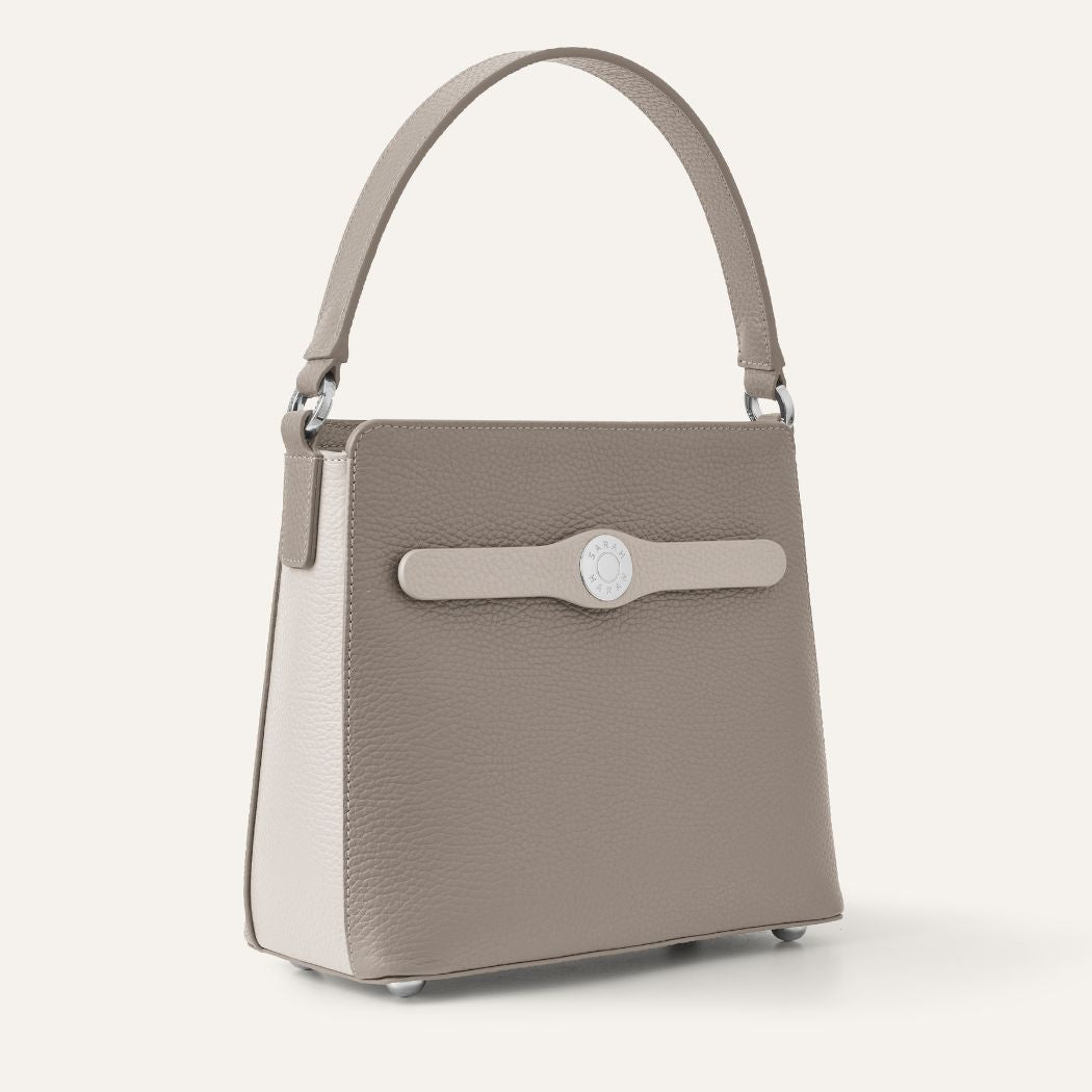 Rosa Handbag | Taupe Porcelain with Silver hardware