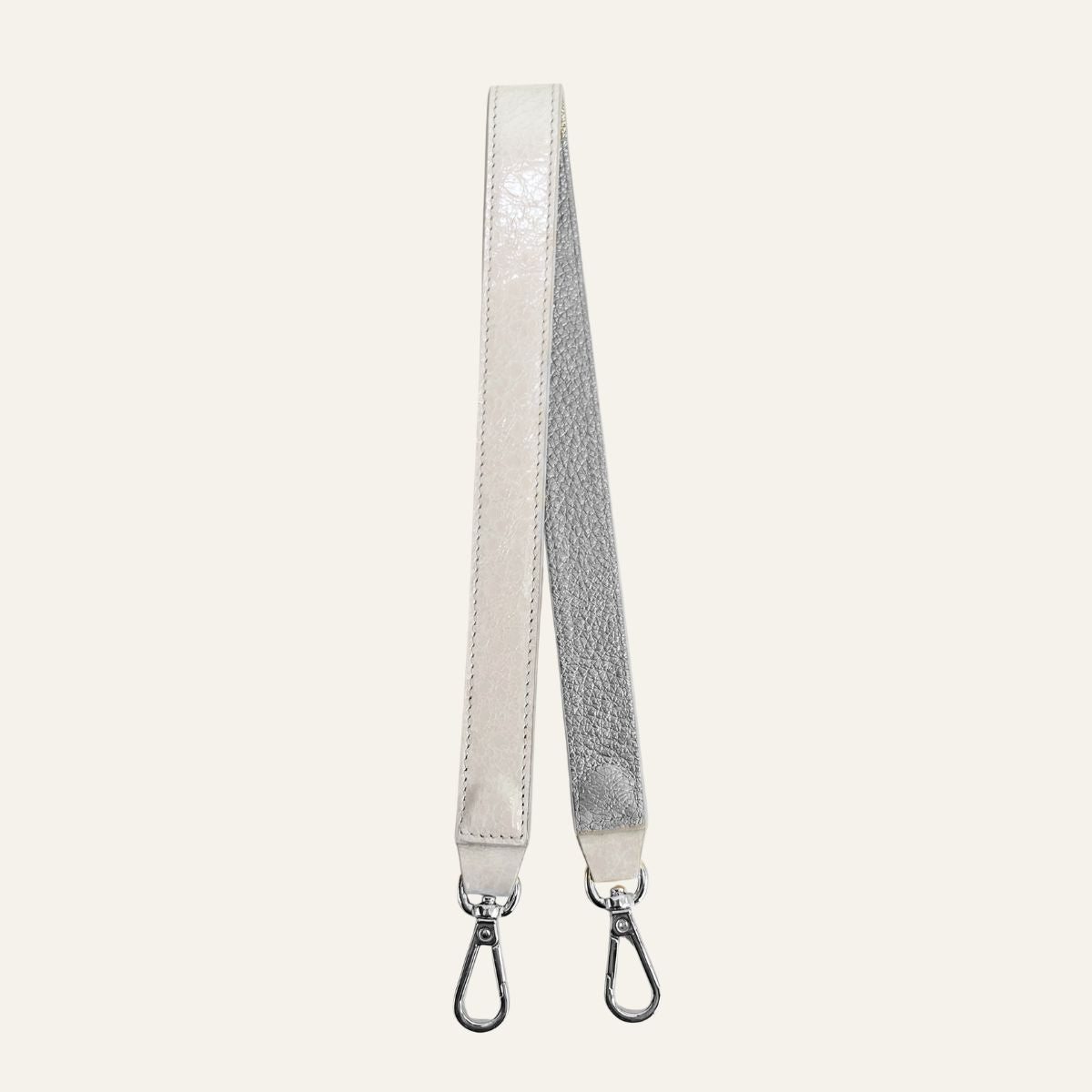 Grabette Handle | Ivory with Silver hardware